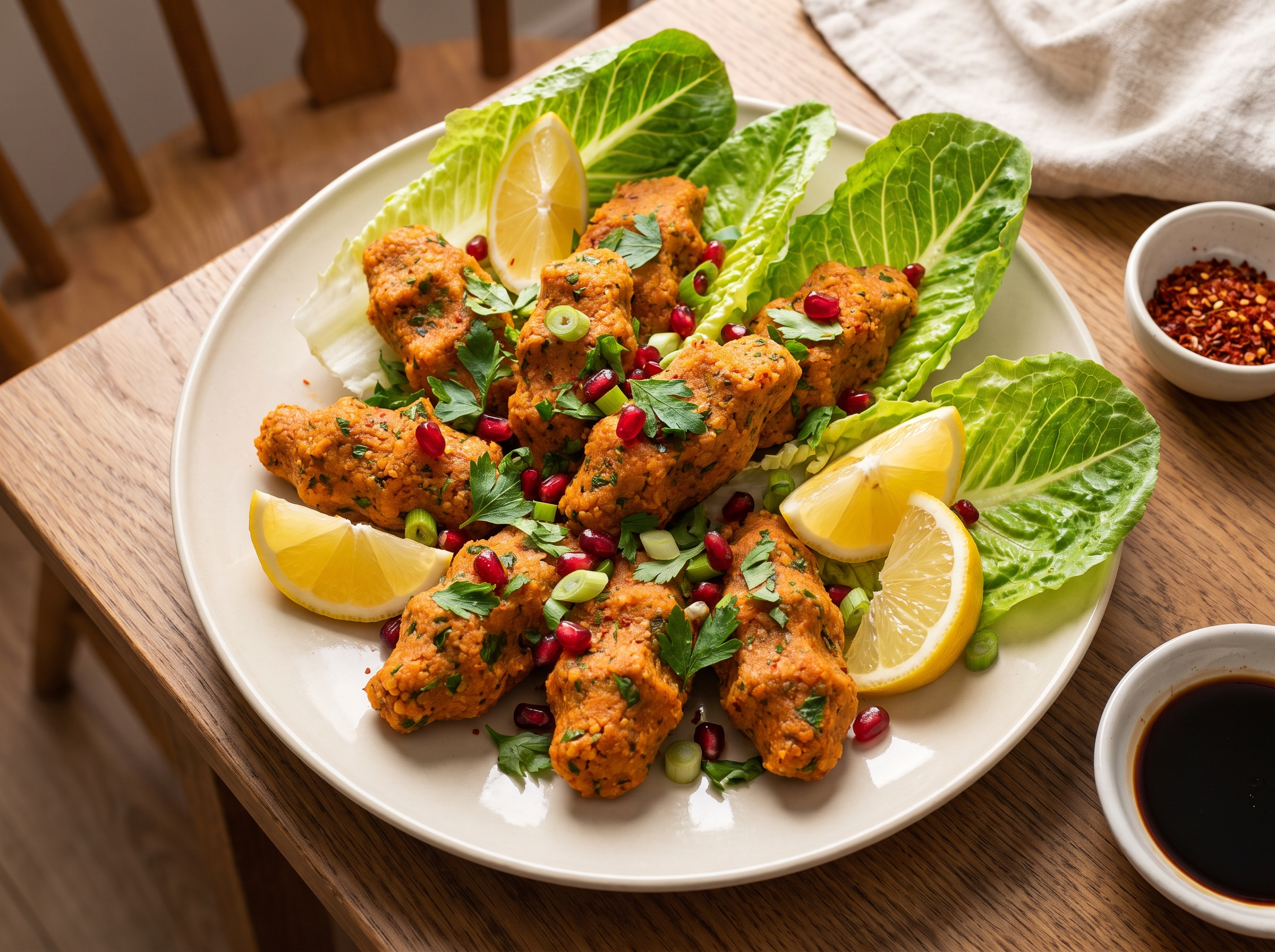 Mercimek koftesi (rode linzenballetjes)
