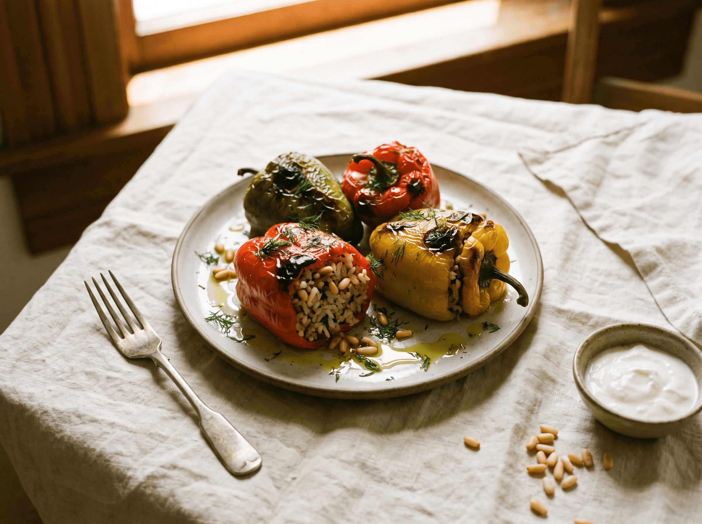 Gevulde paprika met rijst (biber dolma)